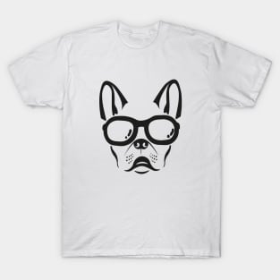 black french bulldog head T-Shirt